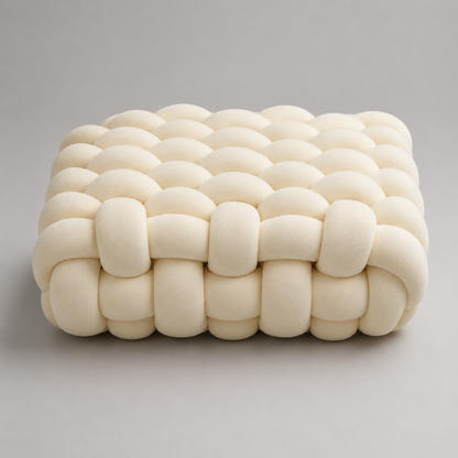 Woven Knot Floor Cushion lifestyle