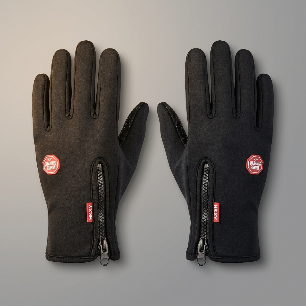 Heated Touchscreen Winter Gloves - top view