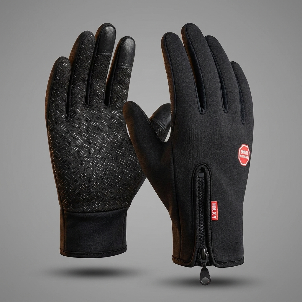Grip-Tech Waterproof Winter Gloves - angle view