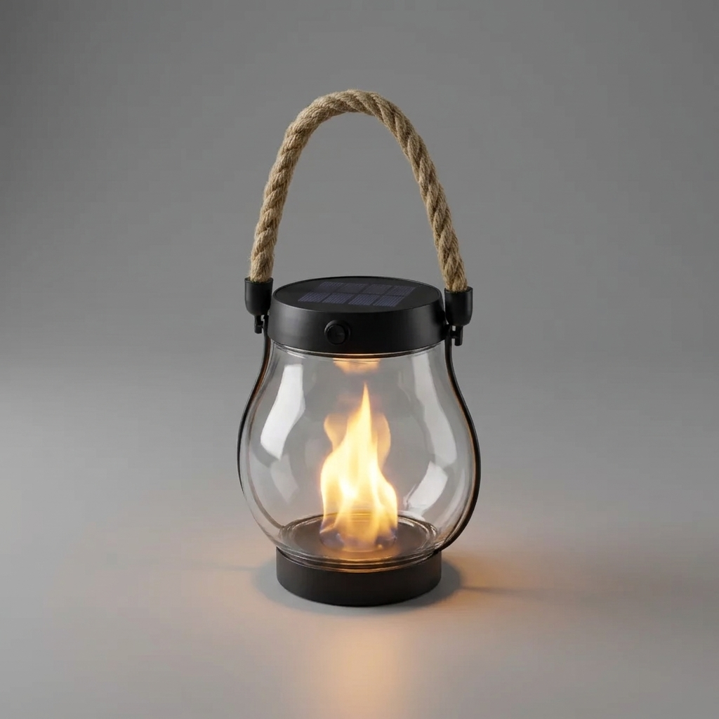 Fire Seed Solar Rope Lantern - angle view