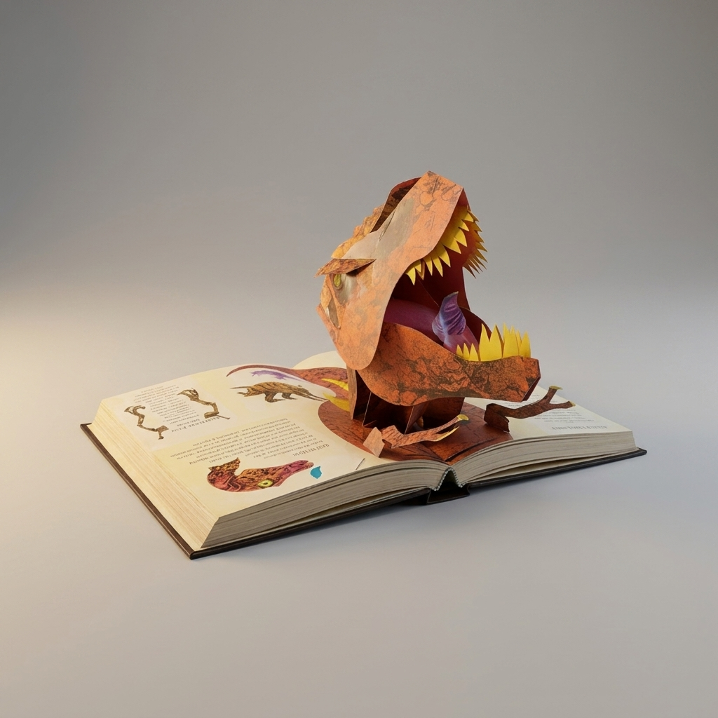 3D Pop-Up Dinosaur Book - front view