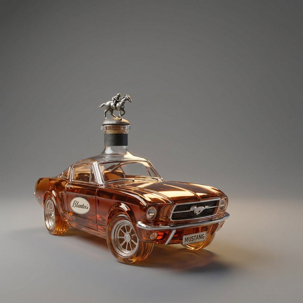 Mustang Car-Shaped Whiskey Decanter - angle view